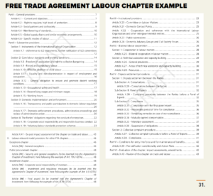 LRS model free trade agreement labour chapter 